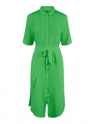 Pcstina vestido verde camisero